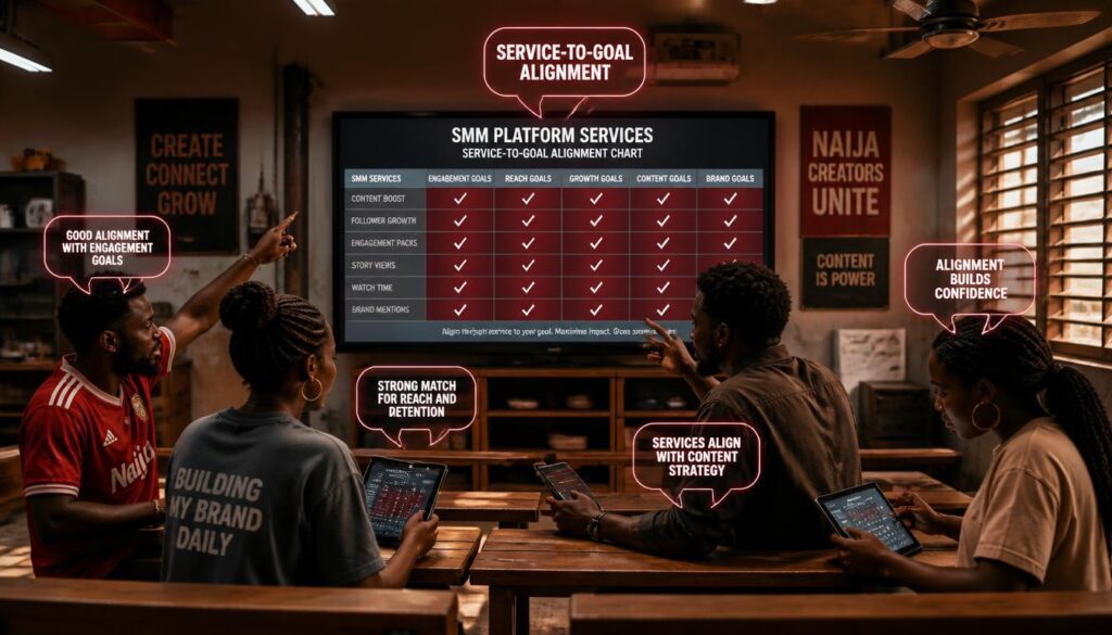 Nigerian creators matching services to goals