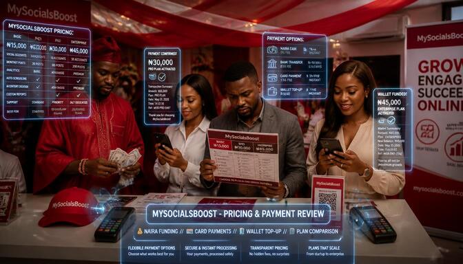 MySocialsBoost package costs and naira payment convenience