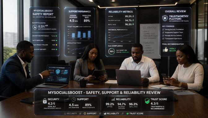 MySocialsBoost customer support response and account safety feedback
