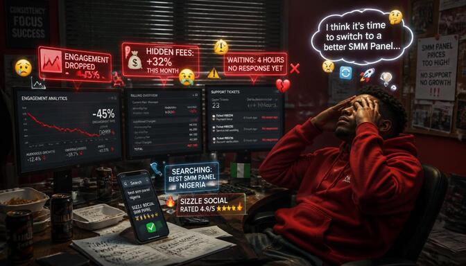 Nigerian creator at office desk facing workflow limitations.