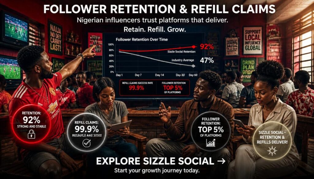 Princeboost follower retention line chart infographic