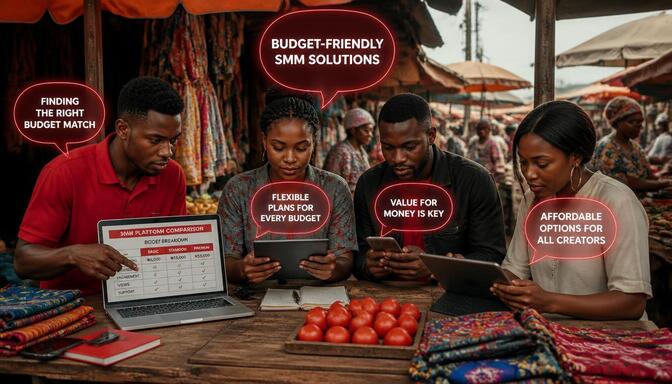 Nigerian creators at lounge with laptops