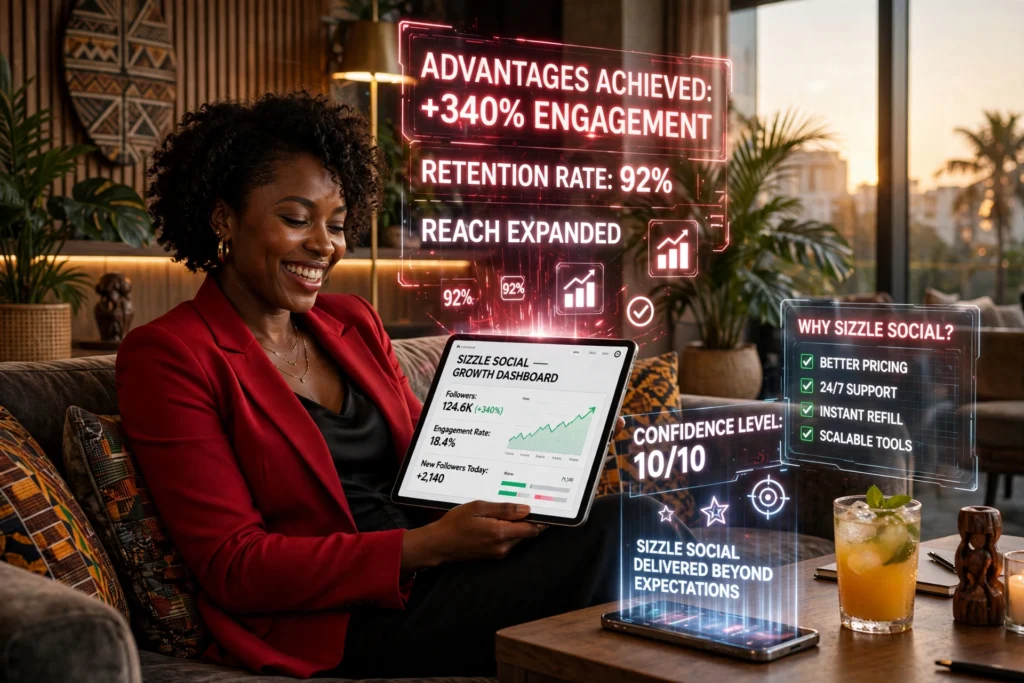 Nigerians celebrating Sizzle Social advantage