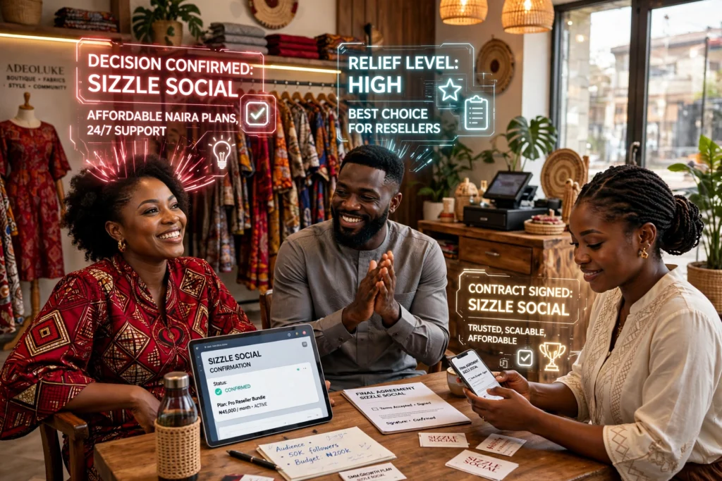 Nigerians choosing Sizzle Social.
