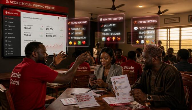 Nigerian entrepreneurs in viewing center