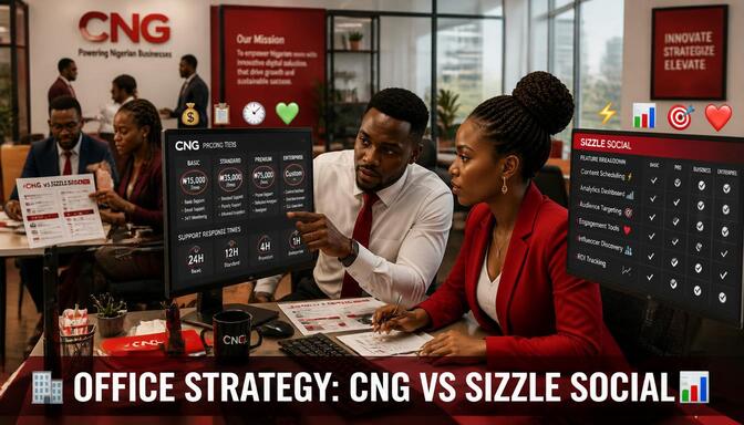 Sizzle Social vs CNG Network features compared Nigeria