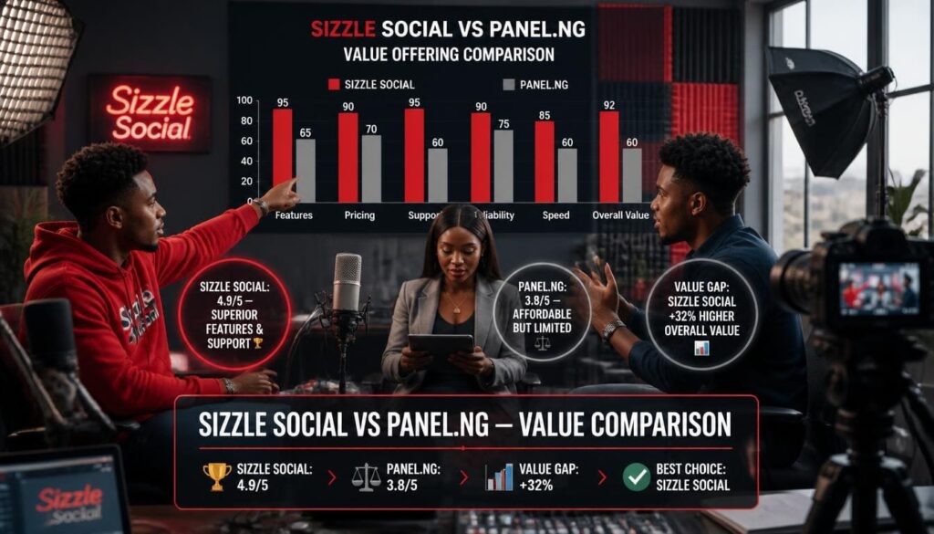 Sizzle Social vs Panel.ng bar chart Nigeria