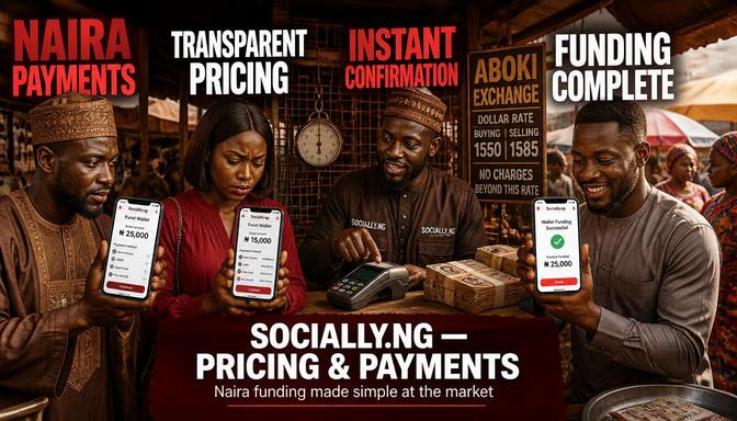 Socially.ng pricing and naira wallet funding options