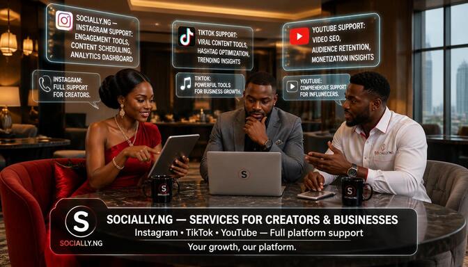 Socially.ng services for creators and businesses
