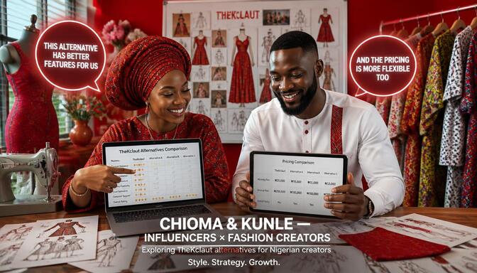 TheKclaut alternatives comparison with Nigerian influencers at fashion house
