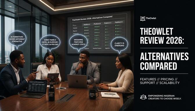 TheOwlet Review 2026 alternatives compared with Nigerian creators at conference room