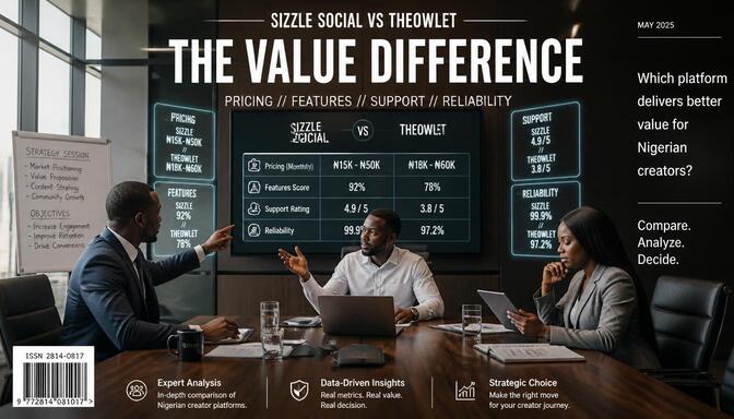Comparison chart of Sizzle Social vs TheOwlet.