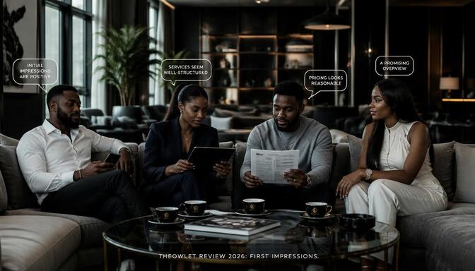 TheOwlet Review 2026 overview showing Nigerian creators at lounge