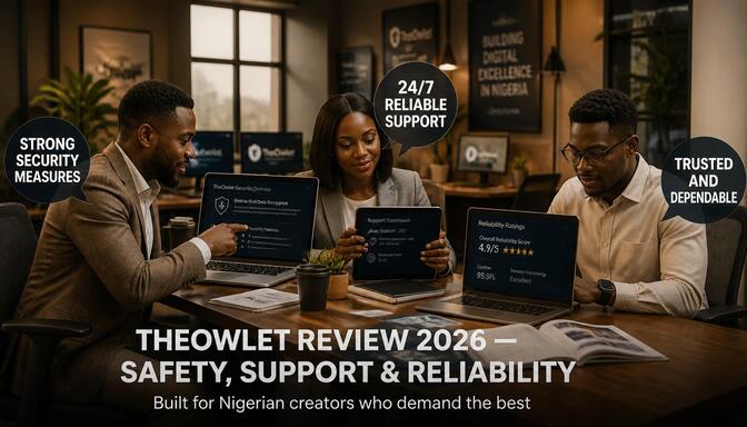 TheOwlet Review 2026 safety and support with Nigerian users at office desk