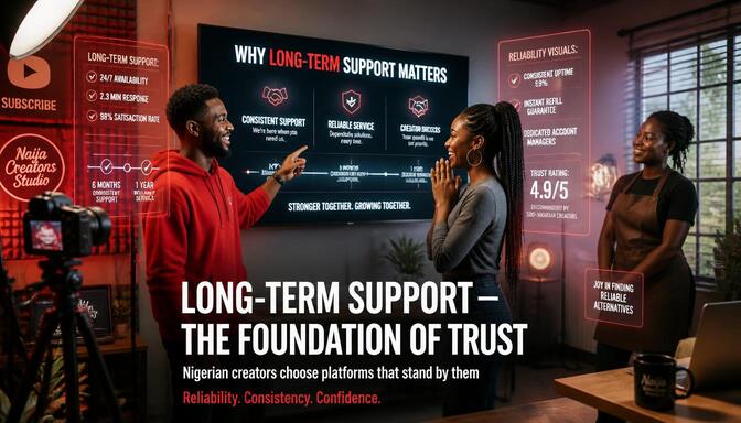 Typography poster of long-term goals support