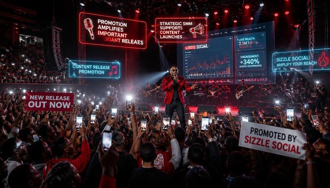 Nigerian live concert showing promotion of content releases