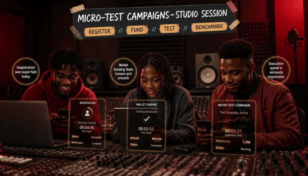 Nigerian creators registering free accounts and testing SMM panels with wallet funding