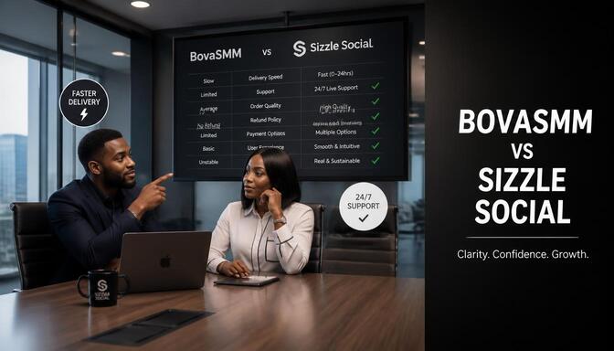 Sizzle Social better than BovaSMM pricing and retention visual