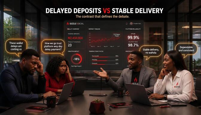 Slab.ng vs Sizzle Social comparison showing Nigerian creators debating platform reliability