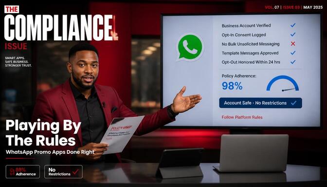 WhatsApp promo app compliance guidelines in TV station