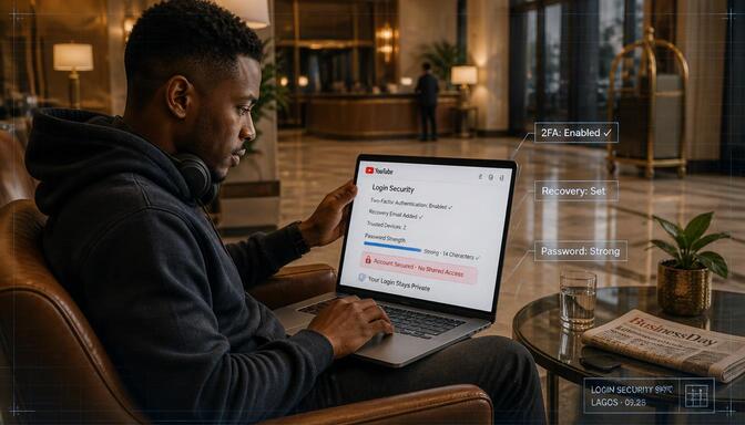Nigerian creator protecting account credentials