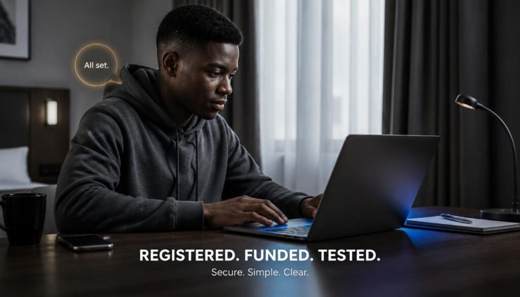 Nigerian users registering accounts and funding wallets securely