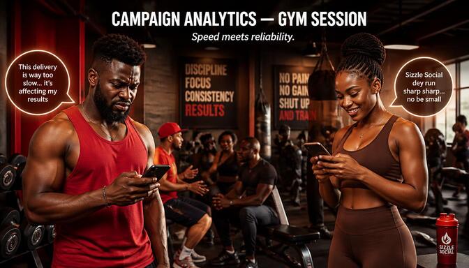 Evaluating delivery speed and drop rates Nigerian gym