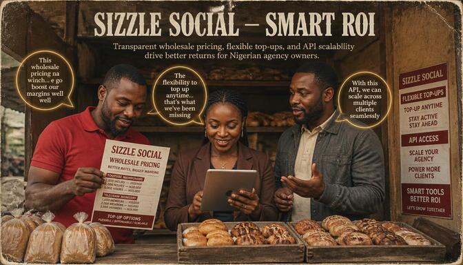 Nigerian creators comparing SMM pricing and returns between Slab.ng and Sizzle Social