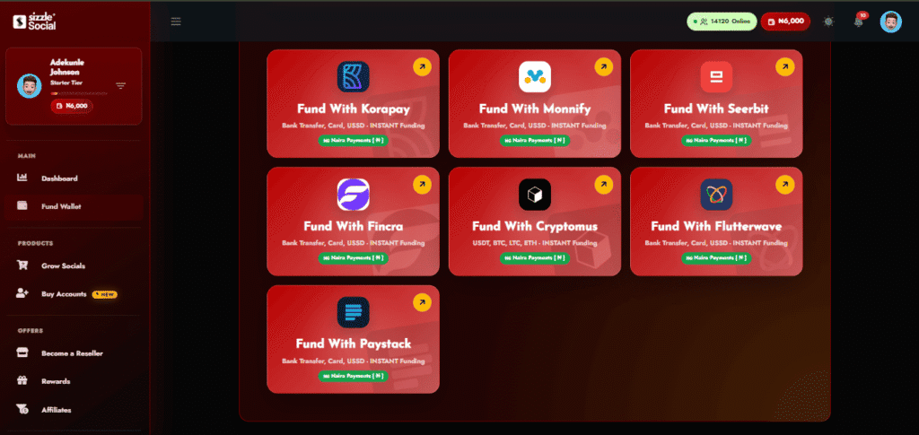 Direct wallet funding for TikTok growth