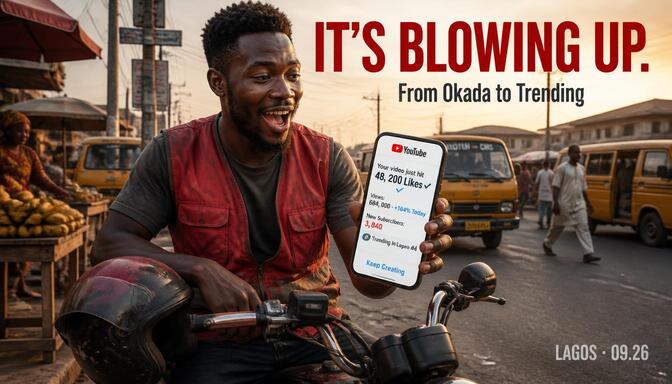 Nigerian creators celebrating fast traction on new uploads