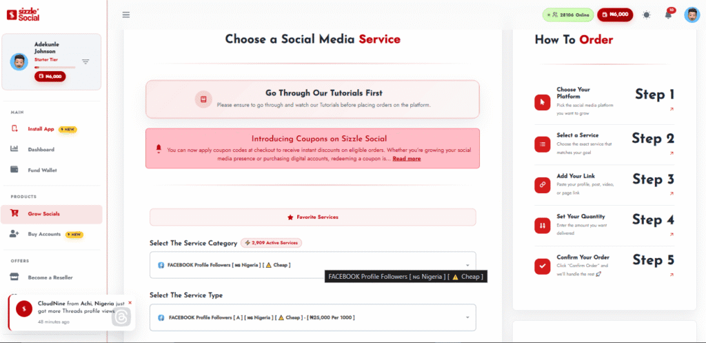 Selecting growth packages Nigerian SMM panels