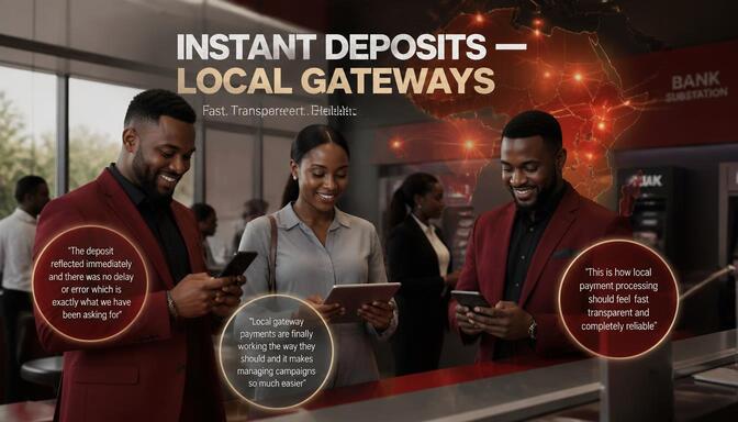 An image showing instant deposits.