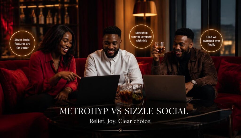 Comparing Metrohyp features with Sizzle Social better platform services