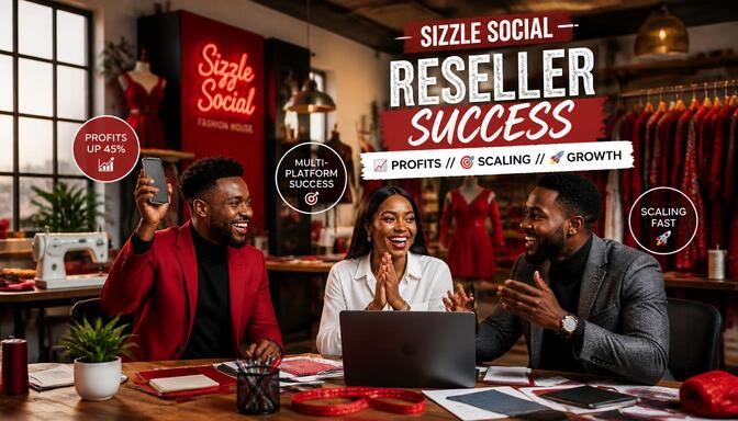 Nigerian resellers scaling with Sizzle Social multi-platform promotion visual