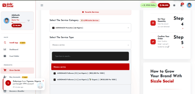 Afrobeat musicians selecting Audiomack visibility packages Nigeria