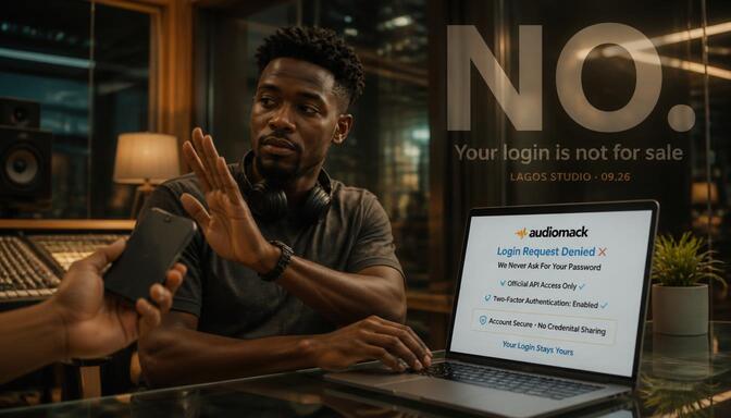 Afrobeat singers safeguarding login details Nigeria
