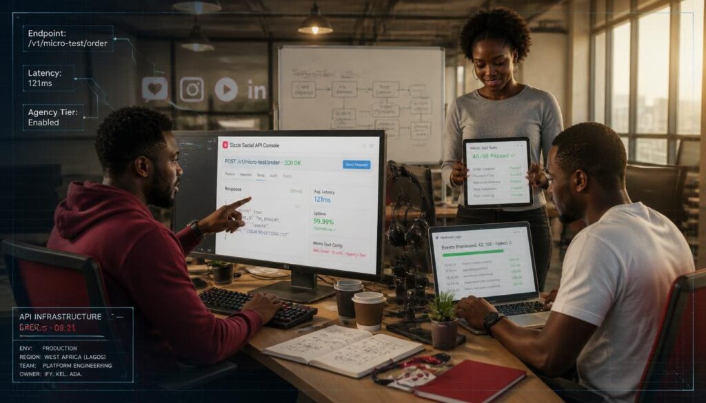 Developers running micro-test orders via API integration