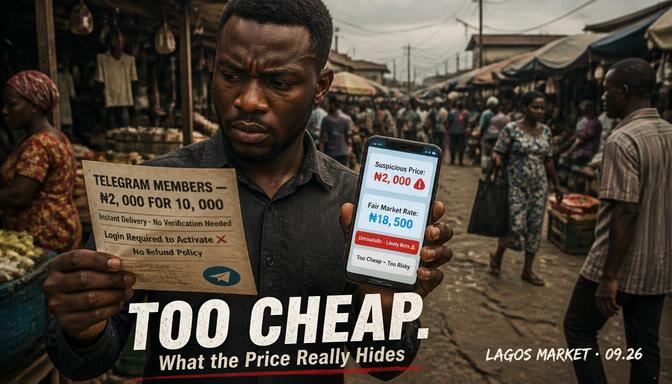 Rejecting low-cost Telegram view scams in Nigeria