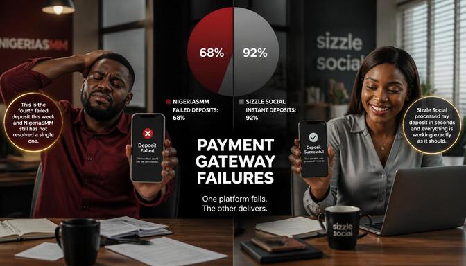 NigeriaSMM payment issues pie chart.