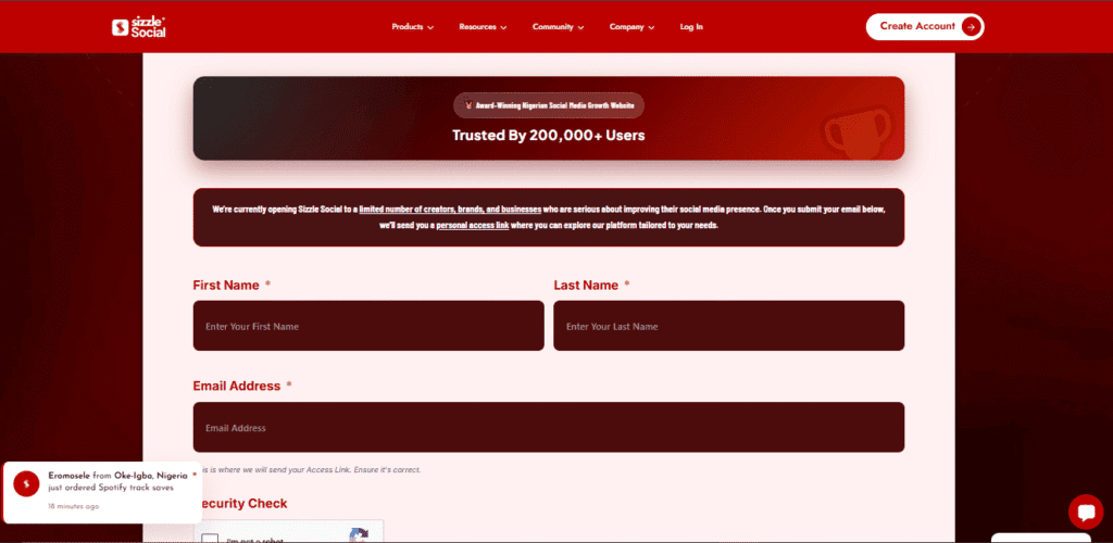 Free TikTok SMM dashboard registration