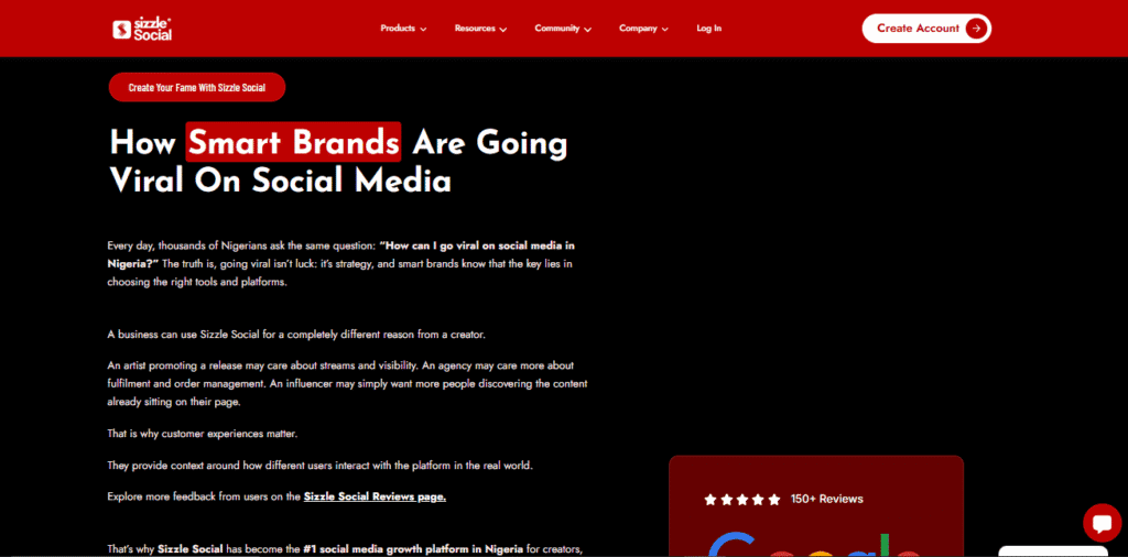 Sizzle Social Registration screenshot.