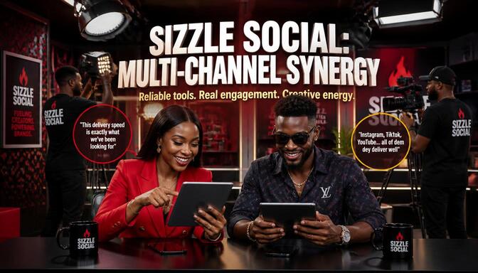 Nigerian creators exploring Instagram, TikTok, and YouTube services on Sizzle Social