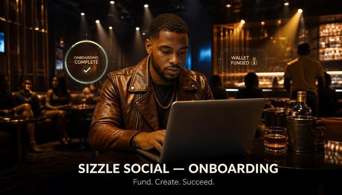 Sizzle Social onboarding from BovaSMM dashboard tutorial visual
