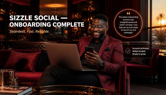 Sizzle Social onboarding from MySocialsBoost