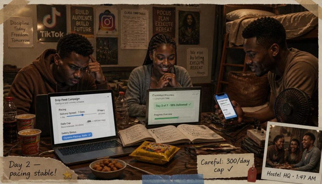 Nigerian youth configuring safe organic social growth platforms