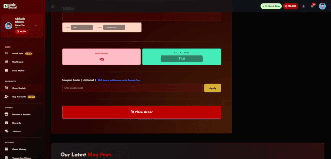 Line chart showing test order speed and quality comparison