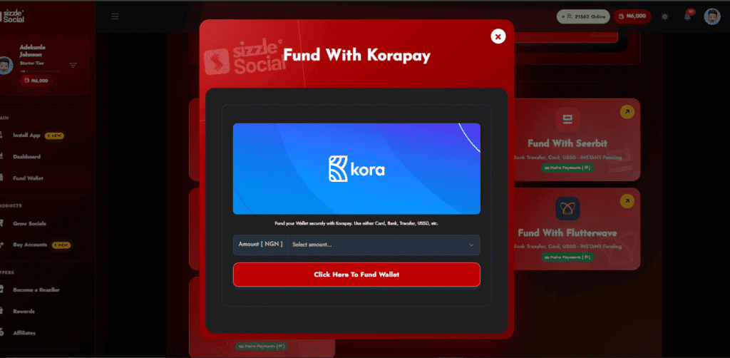 Wallet funding video with Nigerian resellers.