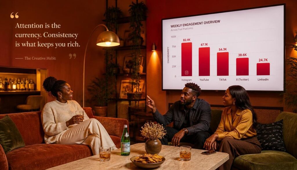 Bar charts showing top Nigerian content preferences like humor and authentic stories