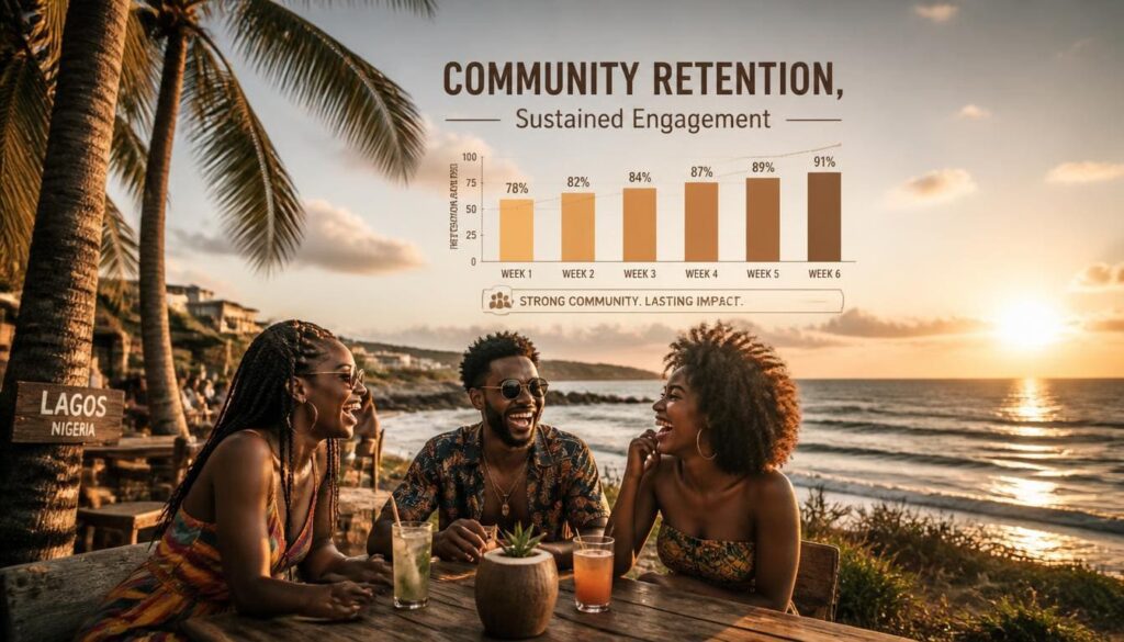 Histogram Graphic Demonstrating Extended Retention Rates Among High Engagement Online Communities
