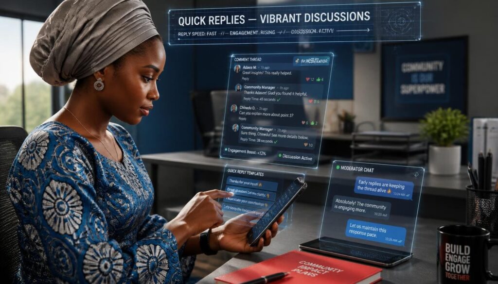 Mobile device close-up showing prompt acknowledgements and active conversation threads